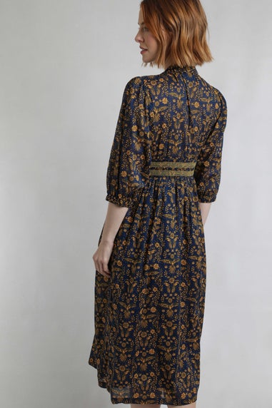 Weird Fish Ink Kerina Printed Midi Dress