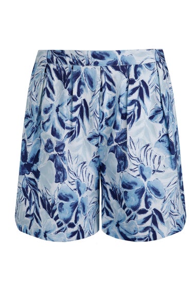 Weird Fish Estate blue Aloha Printed Shorts