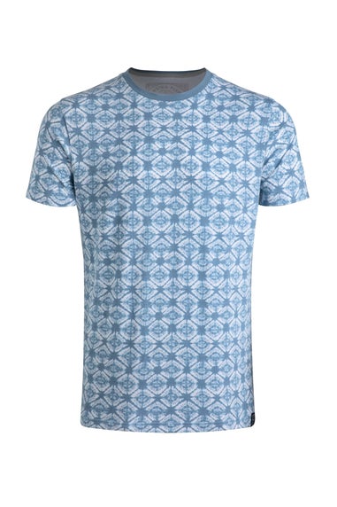 Weird Fish Faded Denim Howes Printed T-Shirt
