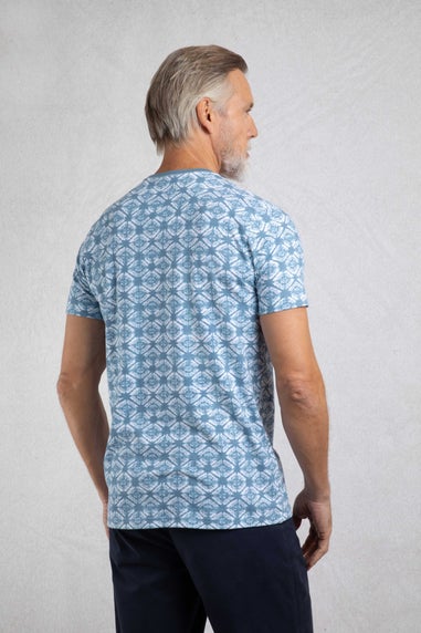 Weird Fish Faded Denim Howes Printed T-Shirt