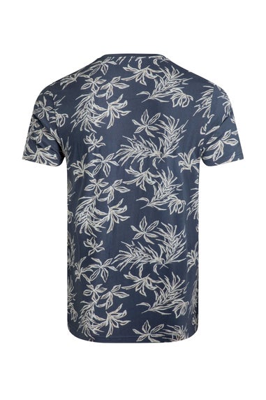 Weird Fish Navy Howes Printed T-Shirt