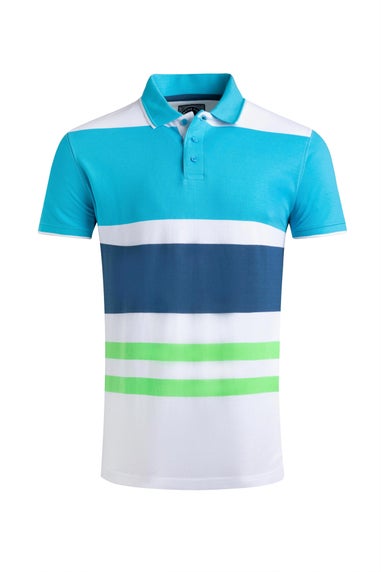 Weird Fish Oceano Sunbury Striped Pique Polo Shirt