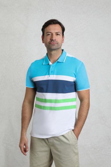 Weird Fish Oceano Sunbury Striped Pique Polo Shirt