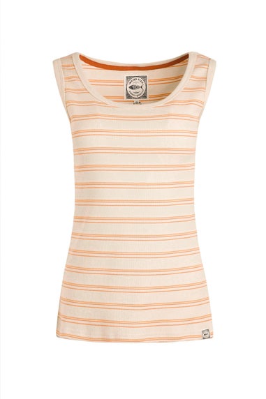 Weird Fish Peachblossom Luna Ribbed Stripe Vest