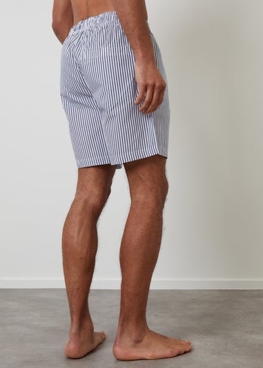 Threadbare Blue 3-Pack Stripe Cotton Poplin Lounge Shorts