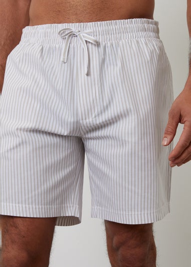 Threadbare Blue 3-Pack Stripe Cotton Poplin Lounge Shorts