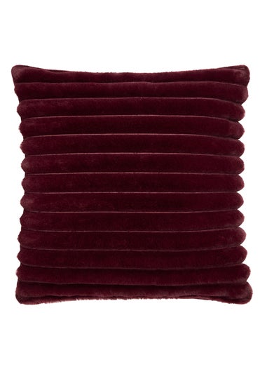 Appletree Morritz Soft Faux Fur Burgundy Filled Cushion