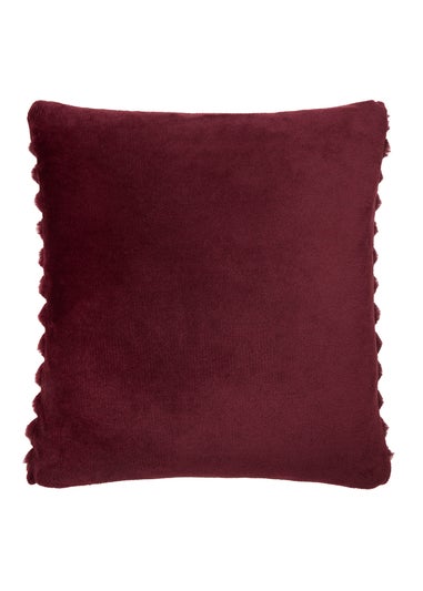 Appletree Morritz Soft Faux Fur Burgundy Filled Cushion