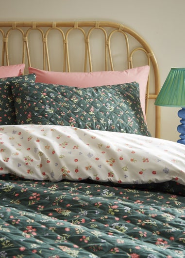 Fusion Nelly Pinsonic Green Duvet Cover Set