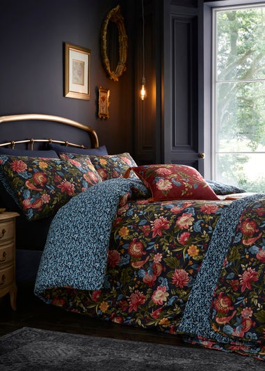 Dreams & Drapes Bejewelled Quilted Navy Bedspread