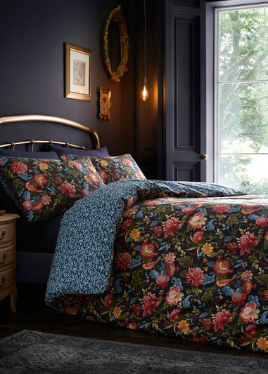 Dreams & Drapes Bejewelled Reversible Navy Duvet Cover Set