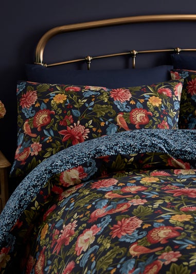 Dreams & Drapes Bejewelled Reversible Navy Duvet Cover Set