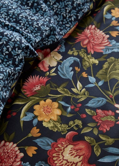 Dreams & Drapes Bejewelled Reversible Navy Duvet Cover Set