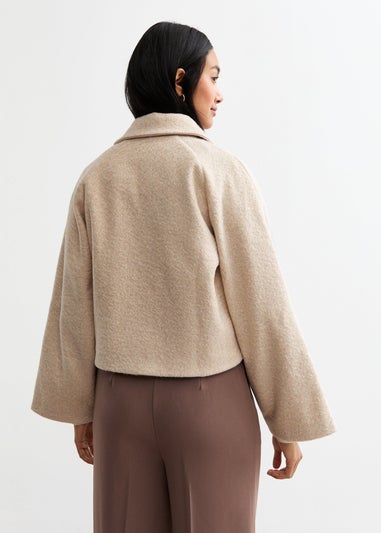 Gini London Beige Double Breast Crop Blazer