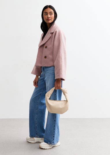 Gini London Blush Double Breast Crop Blazer