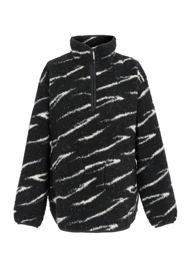 Regatta Black/ White Frankie Borg Half Zip Fleece