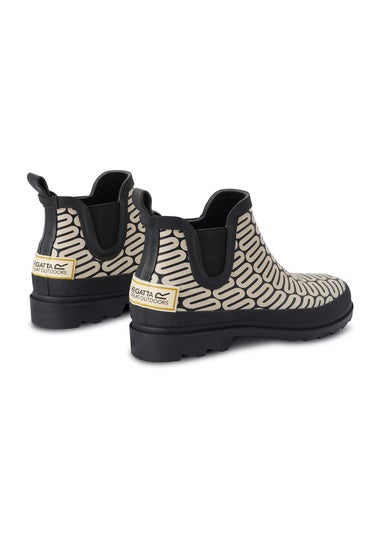Regatta Black/ Off White Orla Welly Mid Wellies