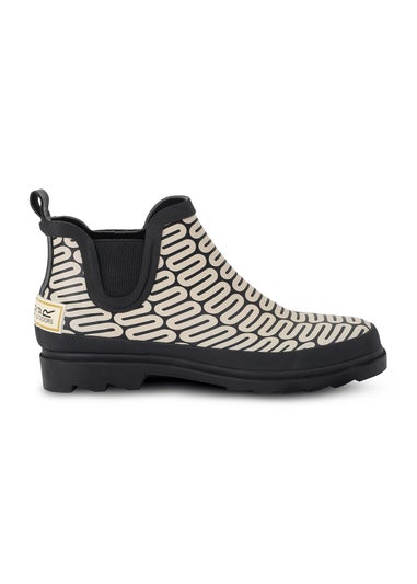 Regatta Black/ Off White Orla Welly Mid Wellies