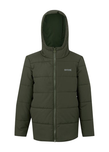 Regatta Forest Green Kids' Halkner Reflective Jacket (3-16yrs)