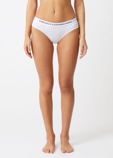 French Connection White Cotton Ladies Briefs 5 Pack