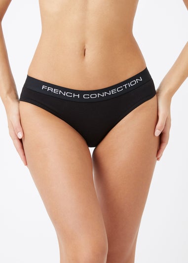 French Connection Black Cotton Ladies Briefs 7 Pack