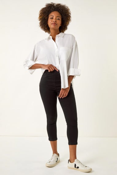 Roman Black Shape Enhance Stretch Crop Jeggings