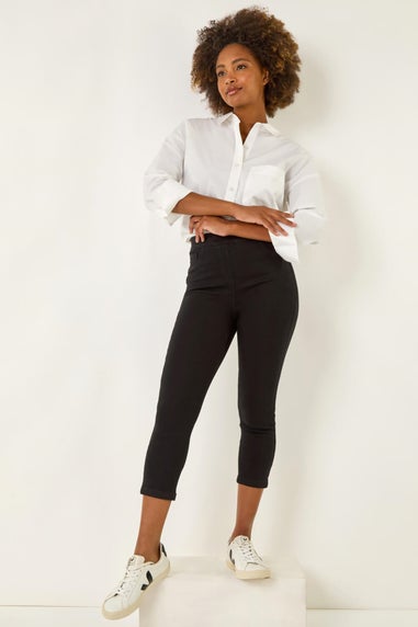 Roman Black Shape Enhance Stretch Crop Jeggings