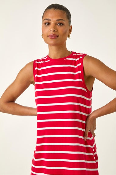 Roman Red Stripe Jersey A-Line Dress