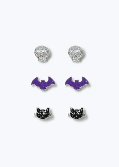 Muse 3 Pack Halloween Skeleton Earrings