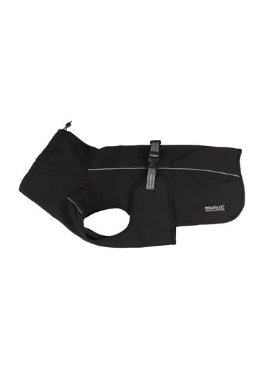Regatta Black Pet's Softshell Waterproof Dog Coat