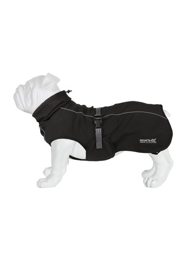 Regatta Black Pet's Softshell Waterproof Dog Coat