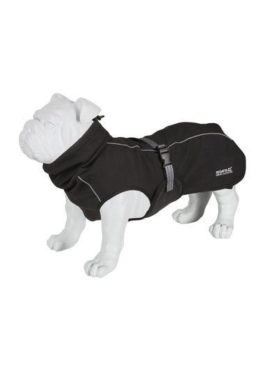 Regatta Black Pet's Softshell Waterproof Dog Coat
