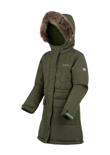 Regatta Forest Green Kids' Fabrizia II Reflective Jacket (3-16yrs)