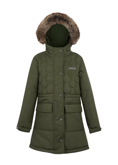 Regatta Forest Green Kids' Fabrizia II Reflective Jacket (3-16yrs)
