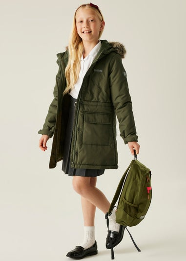 Regatta Forest Green Kids' Fabrizia II Reflective Jacket (3-16yrs)