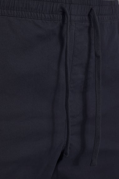 BadRhino Navy Blue Elasticated Waist Chinos