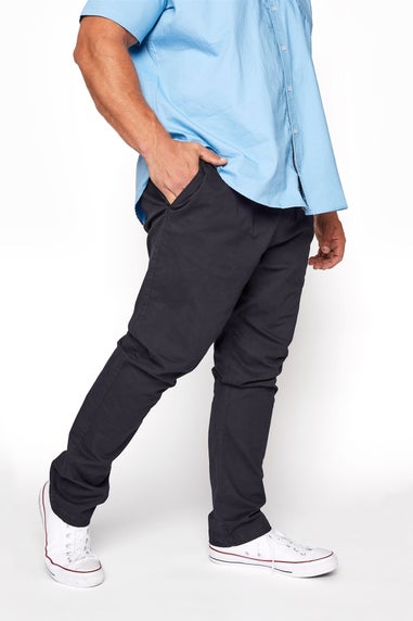 BadRhino Navy Blue Elasticated Waist Chinos