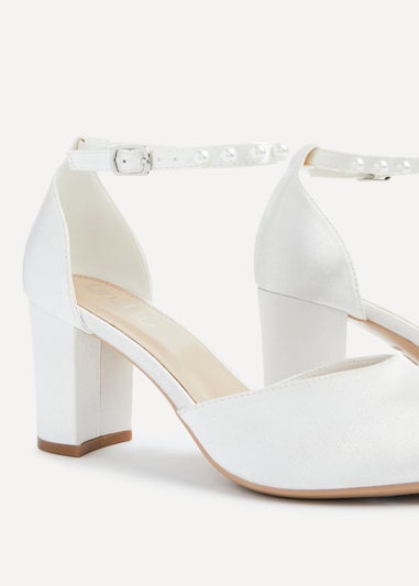 Linzi Elowen Bridal Wide Fit Ivory Satin Court Heel