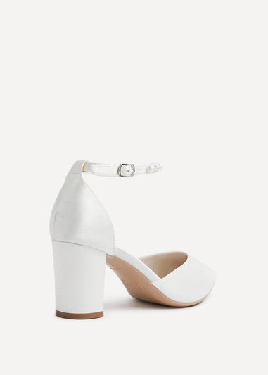Linzi Elowen Bridal Wide Fit Ivory Satin Court Heel