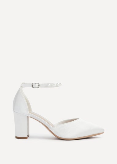 Linzi Elowen Bridal Wide Fit Ivory Satin Court Heel