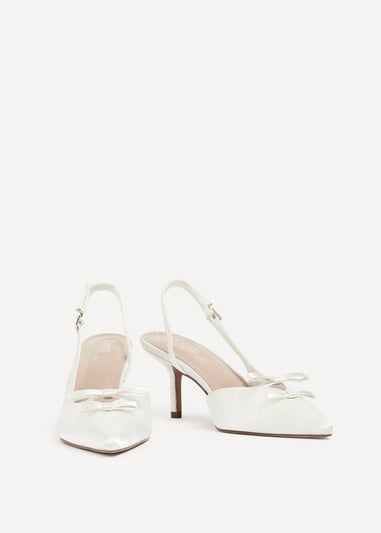 Linzi Bound Bridal Ivory Satin Courts