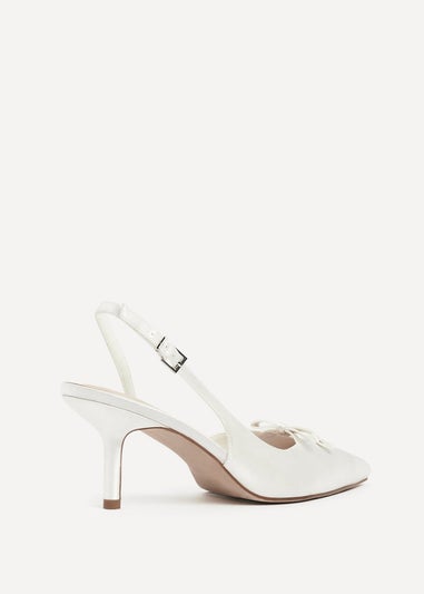 Linzi Bound Bridal Ivory Satin Courts