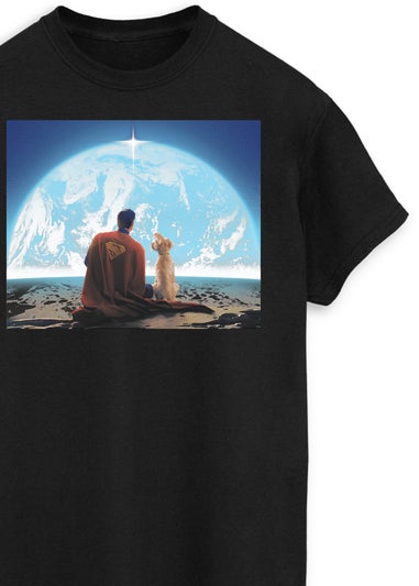 DC Comics Superman Planet Men's Black Graphic T-Shirt