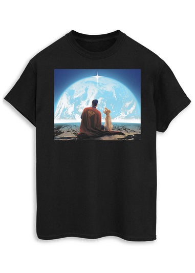 DC Comics Superman Planet Men's Black Graphic T-Shirt