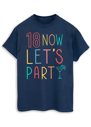 Brands In Birthday 18 Let's Party Men's Navy Graphic T-Shirt