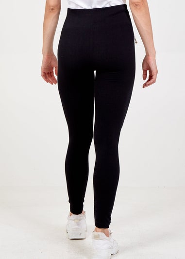 Blue Vanilla Black Black Slim Fit Trousers With Zips