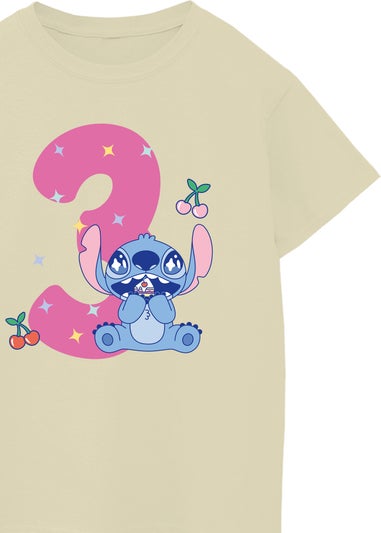 Disney Lilo & Stitch 3rd Birthday Girls Sand Graphic T-Shirt (3-6 Years)