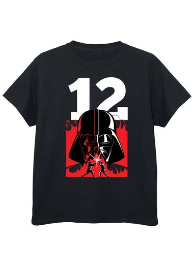 Star Wars Darth Vader 12th Birthday Boys Black Graphic T-Shirt (9-13 Years)