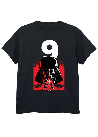 Star Wars Darth Vader 9th Birthday Boys Black Graphic T-Shirt (7-11 Years)