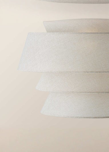 ValueLights Valerie Linen Natural Tiered Easy Fit Lampshade